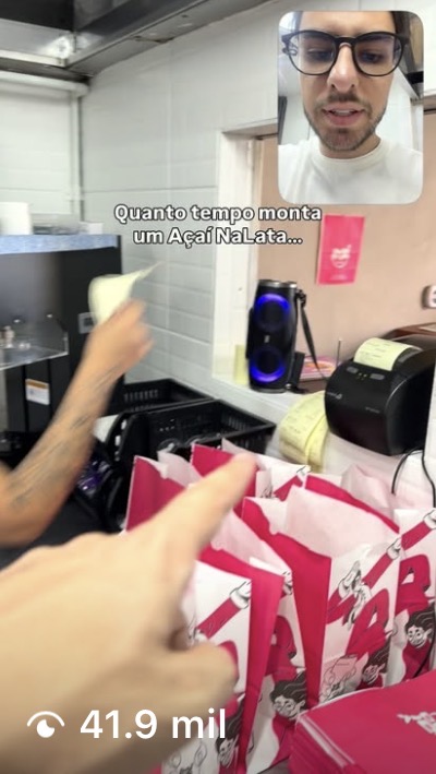 Reels de restaurante com 41,9 mil visualizações